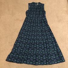 NWT J. Crew Printed Mockneck Tiered Midi Dress Womens Size 10 Preppy Cottagecore