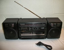 Panasonic RX-CT810 Vintage Boom Box w AM/FM Stereo Radio Dual Cassette Decks
