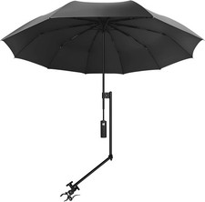 UPF 50 Beach Umbrella with Adjustable Universal Clp