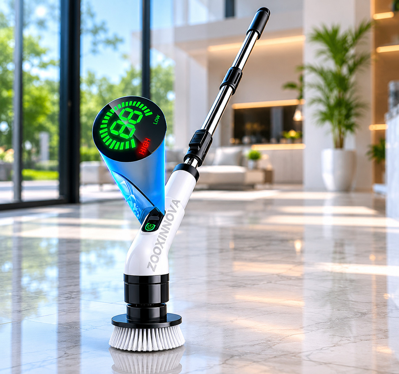 Brosse de nettoyage électrique sans fil étanche IPX7 brosse rotative carrelage et baignoire