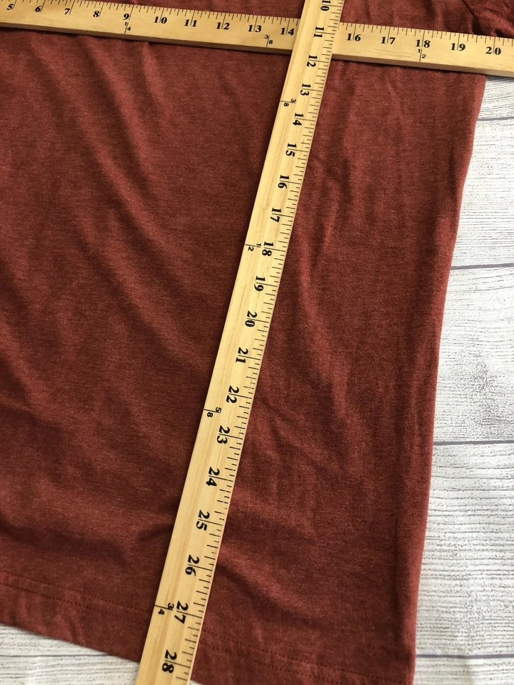 Arizona Jean Co Shirt Mens Large Rust Red Heather Crewneck Cotton Blend Tee - Image 3 of 3