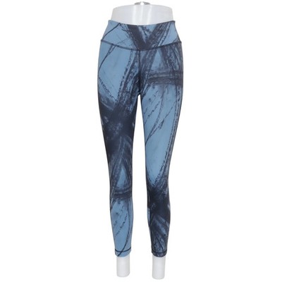 Reebok, Sportleggings, Größe: XS, SPEEDWICK, Blau/Schwarz, Print, Damen #F8x