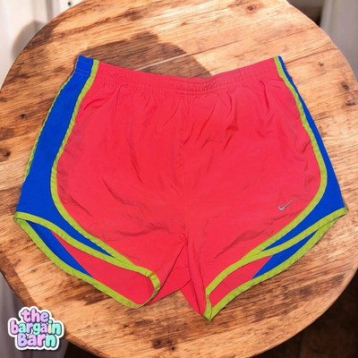 Nike Women s Dri-Fit Lined Salmon Neon Athletic Running Shorts (XS)