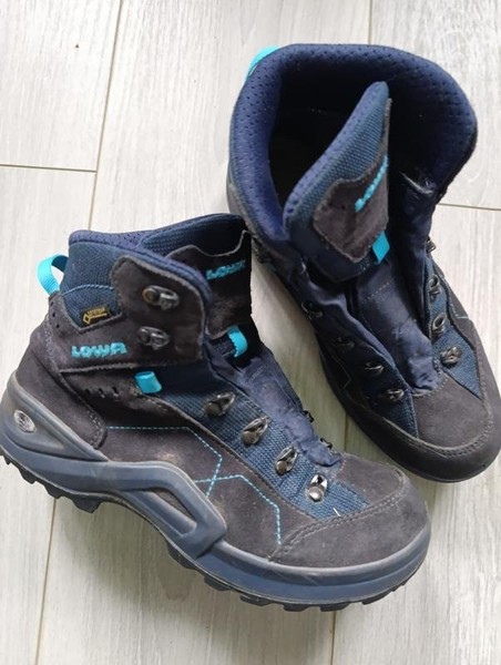 Men Lowa Boots Black Suede 37