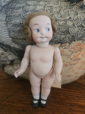 Vintage Doll Artist All Bisque Kestner Googly Reproduction Doll 5 3/4''