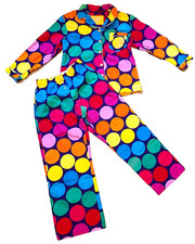 RARE Victoria's Secret Vintage Pajama Set Purple Multicolor Polka-Dot Sz S Y2K