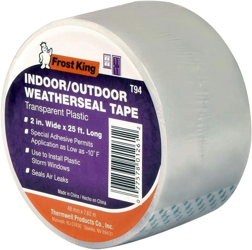 Frost King T94H Plastic Weather-Seal Tape 2-Inch by 25-Feet, Clear, 2" X ft - Image 3 of 4