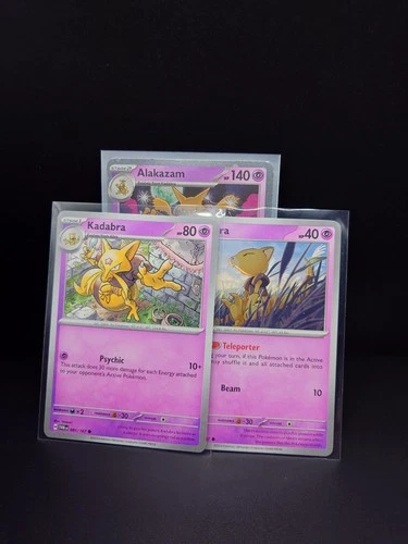2024 3 X POKEMON CARDS  Alakazam, Kadabra & abra  from Twilight Masquerade NM