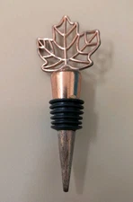 Maple Leaf Wine Bottle Stopper Preowned Canada Fall Autumn