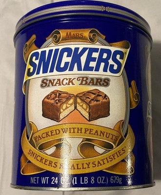 Vintage 1987 Snickers Tin Container