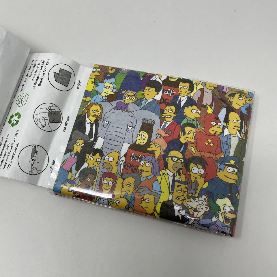 The Simpsons Mighty Wallet Mens Multicolor Tyvek Simpsons Cast Cartoon Print - Image 4 of 4
