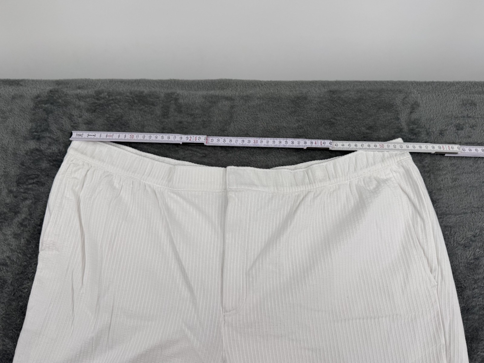 M&S Autograph Men’s White Textured Cotton Shorts 3XL UK 48-50 Elasticated image 6