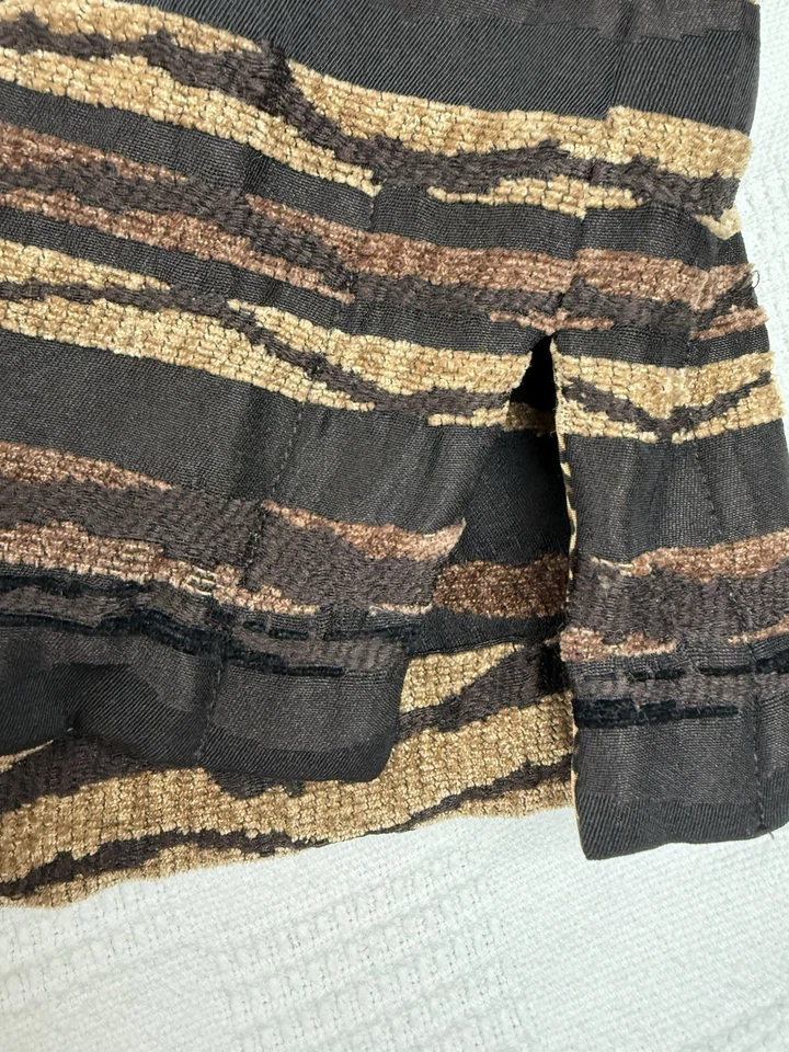 Chaqueta Coldwater Creek para mujer XL marrón estampado animal botones al frente Foto 4 de 4