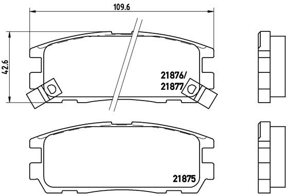 Fits BREMBO P 59 021 Brake Pad Set, disc brake P 59 021 Brake pads set rear , f - Image 19