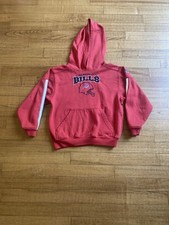 Vintage Red NFL Team Apparel Buffalo Bills football hoodie KIDS YOUTH size 7 Y2K