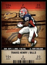 Travis Henry 2003 Fleer Authentix #38 Bills NFL READ FREE SHIPPING AutographDen