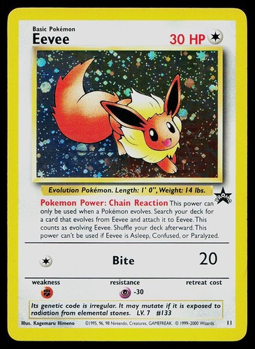 Pokemon Card Wizards Black Star Promos Eevee 11 Holo Promo