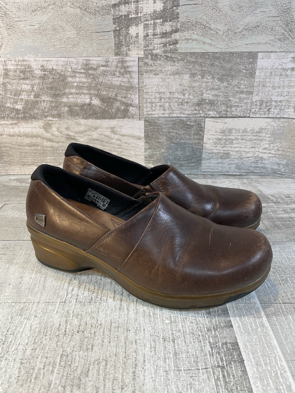 Keen Shoes Donna TG 8 Marrone Mora Zoccoli Slip On Pelle Casual Comfort 1014009