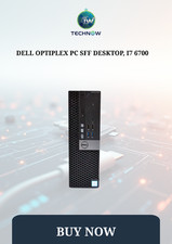 Dell OptiPlex PC SFF Desktop, i7 6700, 3.40GHz, 32GB RAM, 512GB SSD, Win10 Pro