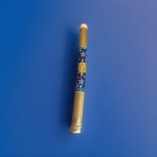 Vintage Hand Made Moon/Sun Bamboo Rain Stick Shaker Music Instrument approx23.5  