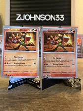 Lotto 2 carte Pokemon Hearthflame Mask Ogerpon Reverse Holo e rivali destinazioni di base