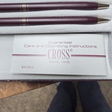 Vintage Cross Century Ballpoint Pen Matte Burgundy, Gold Made In The USA