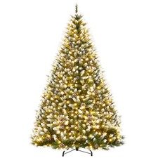 4.5FT Christmas Tree Prelit Slim Pencil, Artificial Tree with Warm White Ligh...