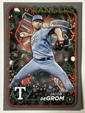 2024 Topps Holiday Gray Border Card #H177 Jacob DeGrom Texas Rangers