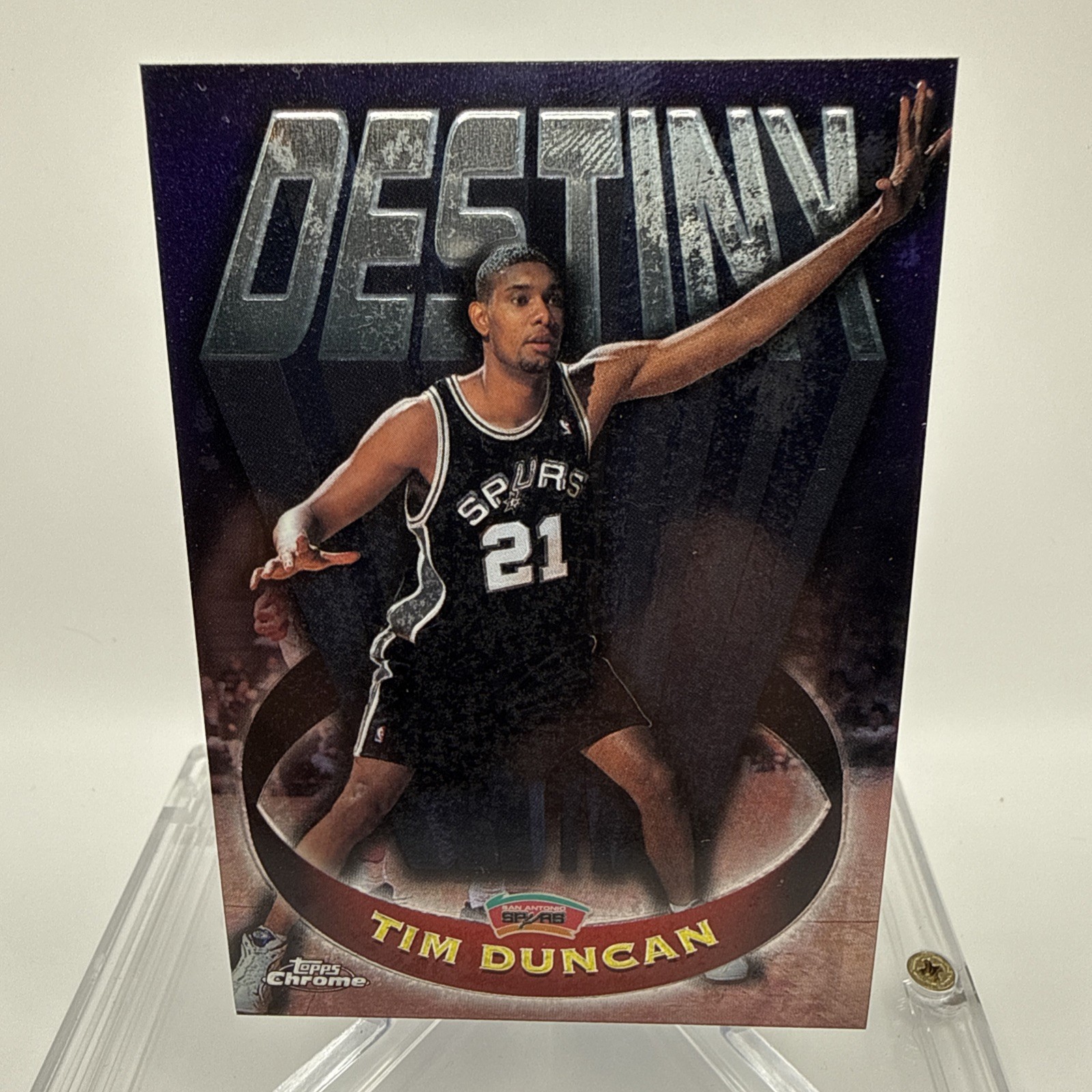 1997-98 Topps Chrome - Destiny Tim Duncan #D8 (RC) Near Mint/Better See Photos
