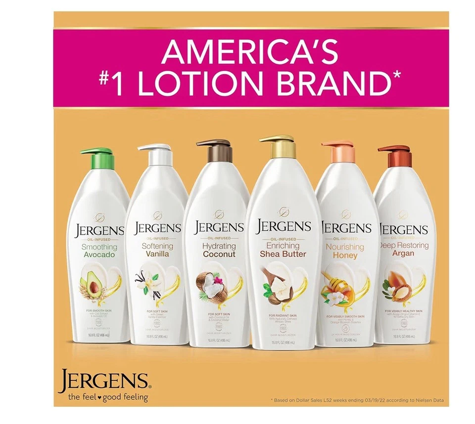 Loción corporal acondicionadora profunda de manteca de karité Jergens, 26,5 onzas, cuerpo y manos Foto 2 de 4