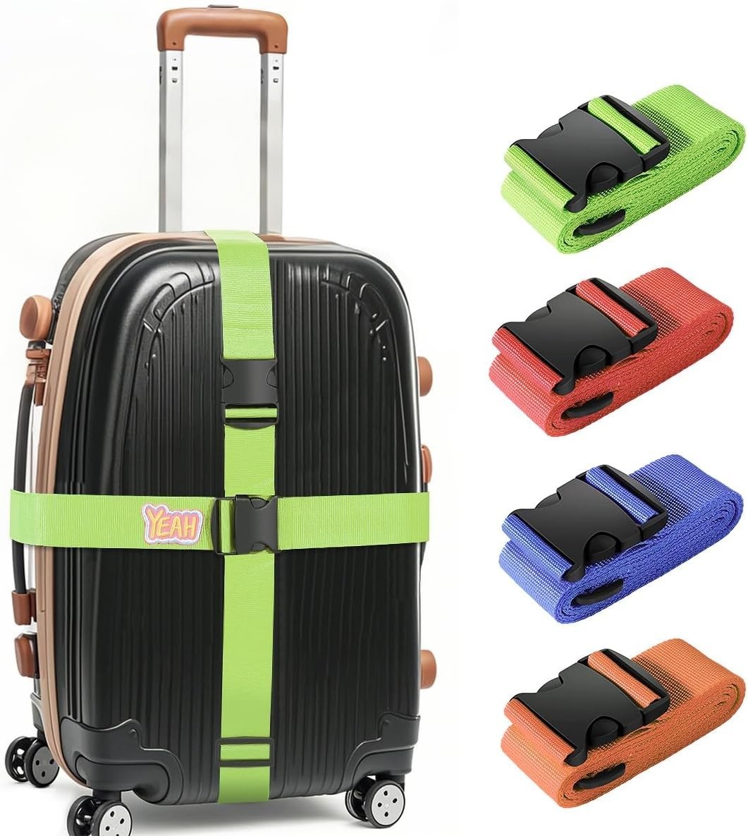Straps For Suitcases 4 Pack Multi-color Travel Essentials Lu