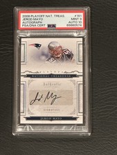 2008 JEROD MAYO National Treasures Rookie Autograph #2/99 PSA 9 AUTO 10