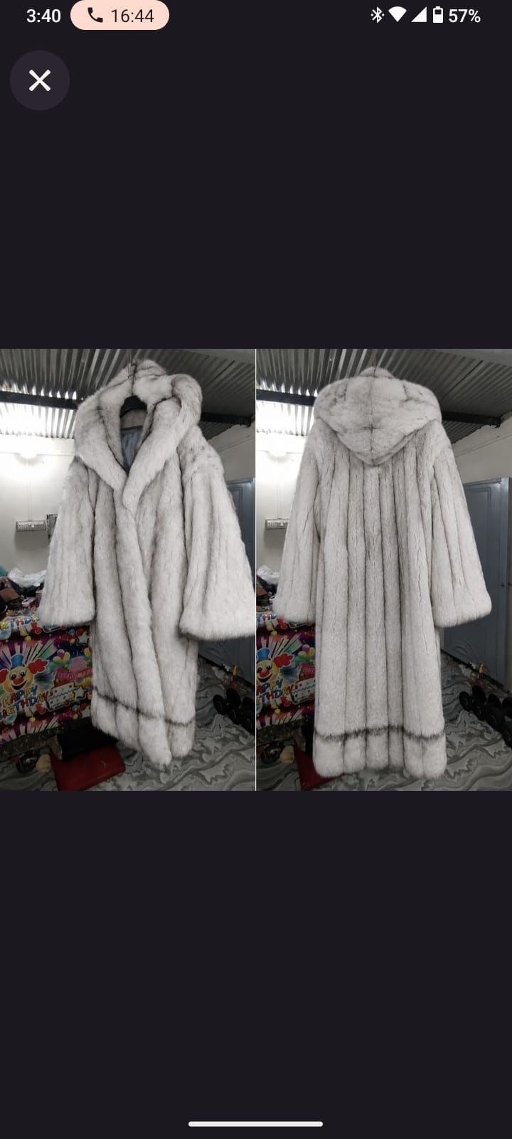 10,000 Value Sale $2,995 Genuine Silver Fox Unisex Full-length 2x 3x...