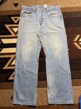 Vintage 2000 s Levi s 501xx Button Fly Jeans Light Wash Blue Denim ACTUAL 32x28
