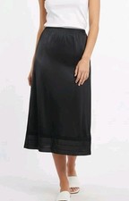 Vintage Lorraine Slip Skirt Y2K Fairy Black Lace Midi Goth Whimsigoth L