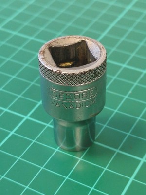 Vintage Gedore 1/2'' Antrieb 12 Punkt, 7/16'' AF flache Steckschlüssel Made in Germany