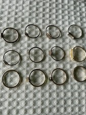 12 White Metal Silver Ladies Rings