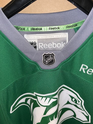 Mint NHL Reebok Nashville Predators Jersey Green St Patricks Day Men’s Sz XL $$$ - Picture 4 of 6