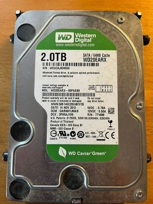 Western Digital 2.0 TB Sata-HD 64 MB Cache (WD20EARX)