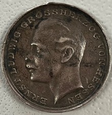 1894-1918 German States Award Silver Medal For Bravery - Ernst Ludwig