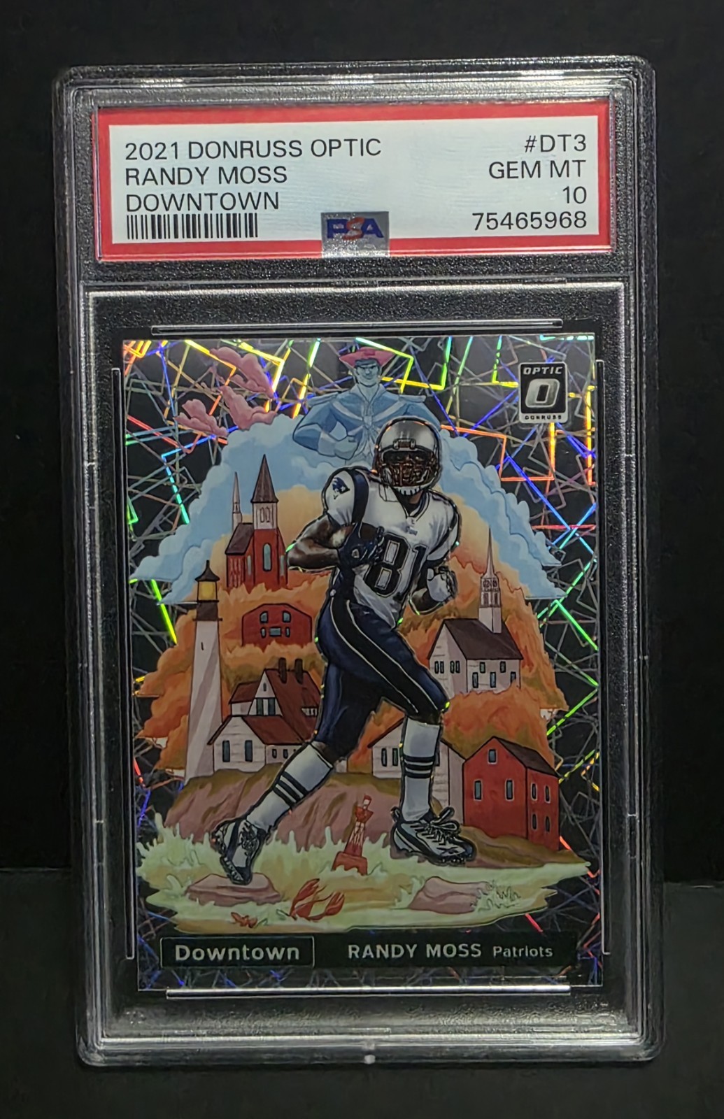2021 DONRUSS OPTIC RANDY MOSS DOWNTOWN PSA GEM MT 10