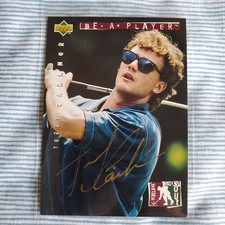 1994-95 AUTO Be A Player Terry Carkner ON CARD Rangers Flyers Signed BAP NHL