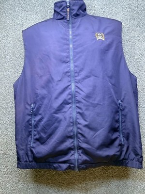 Cinch Vest Mens Large Navy Blue Full Zip Up All Season Casual Zip Pockets FLAW
