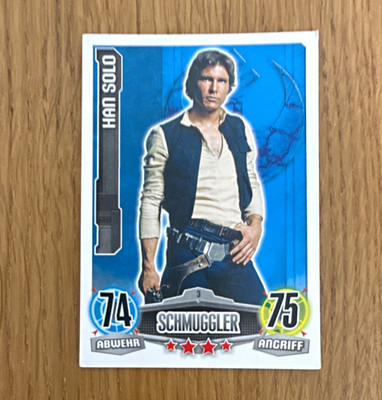 Topps Star Wars Force Attax Allianzen Allianz Han Solo Deutsch Karte 3