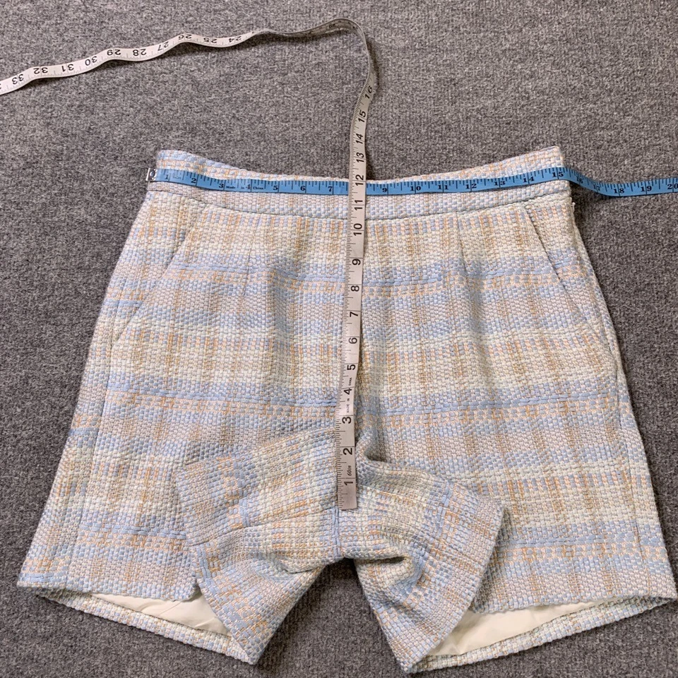 Pantalones Cortos Boston Proper Para Mujer 8 Multi Cambio a Neutros Tweed Forrados Bolsillos Foto 4 de 4