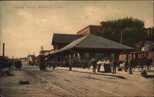 WILLIMANTIC CONNECTICUT CT Railroad Train Station Depot Antique Postcard