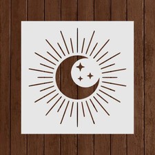 The Sun and The Moon Stencil-Reusable Stencil-Art Stencil -Craft Stencil-Reusab