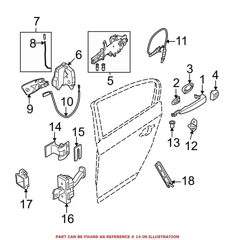 Genuine OEM Rear Passenger Right Upper Door Hinge For BMW 