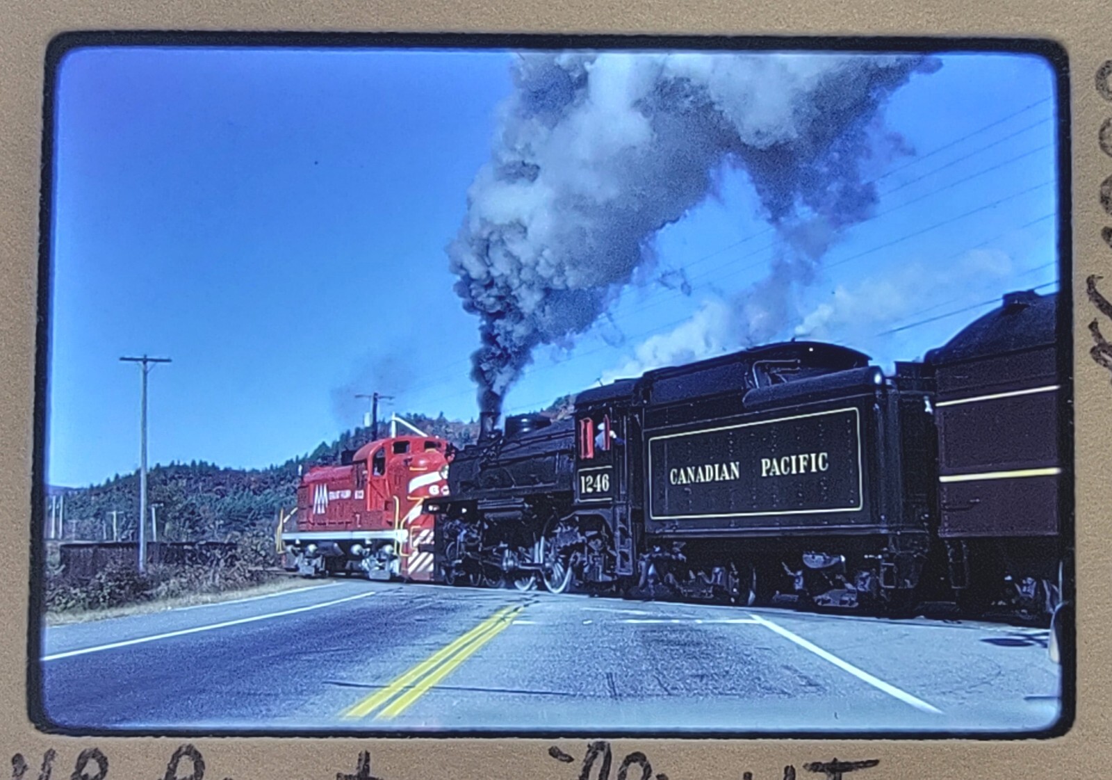 Vermont Railway VTR RS3 603 With CP 1246 Proctorsville VT 1982 Orig