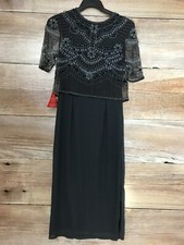 Frock and Frill Grey Beaded Dress